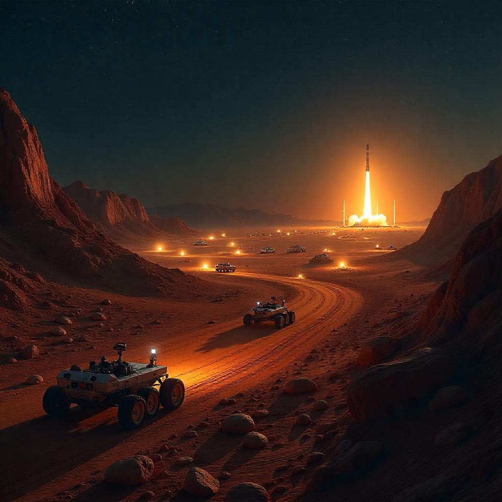 Rovers on Mars - AI generated