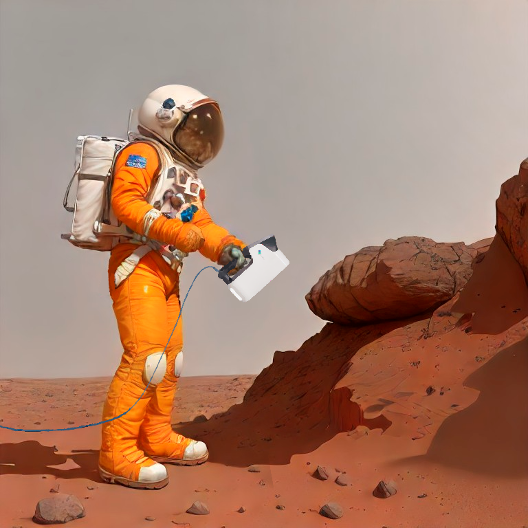 3D SCanner on Mars (Calibry 3D scanner on Mars) - AI generated