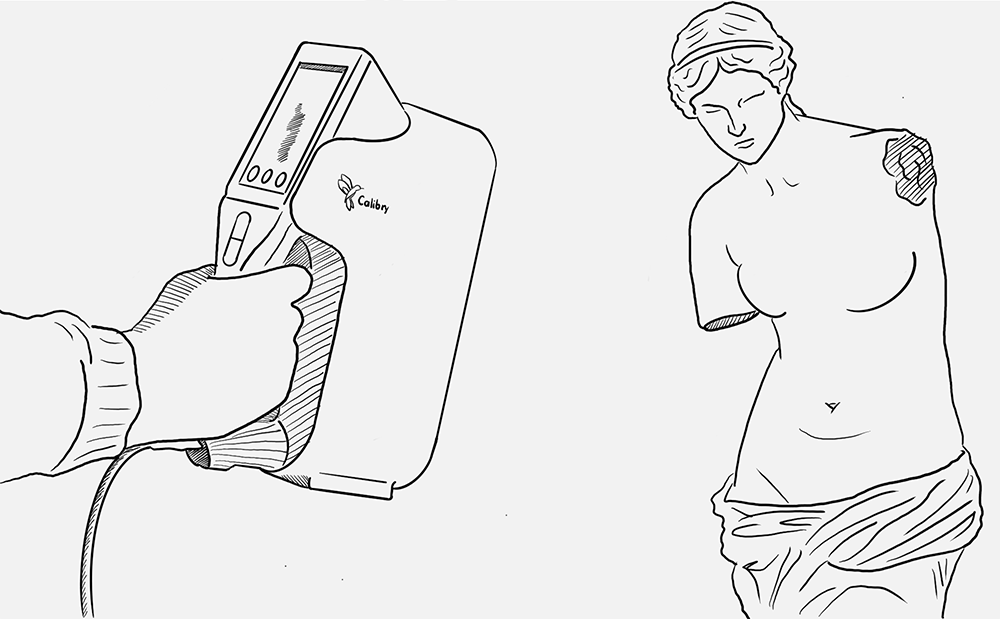 Scanning a statue